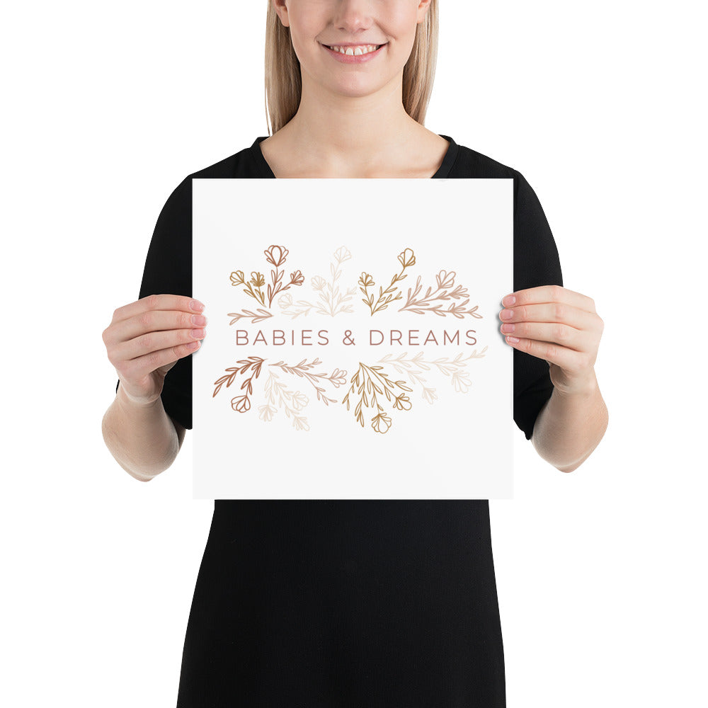 Floral Babies + Dreams Print